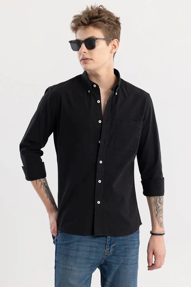 SNITCH Shirtolo Plain Black Shirt